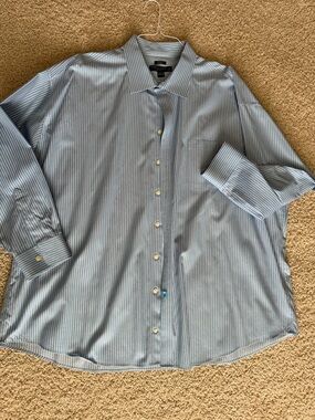Pronto Uomo Springtime Light Blue and White Stripe Dress Shirt